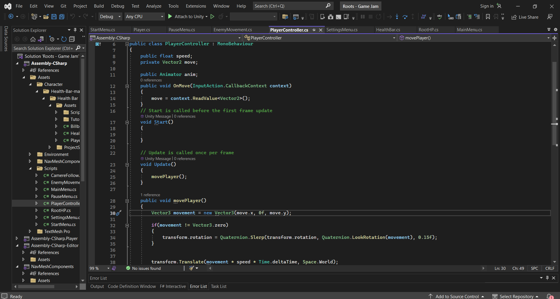 Player script