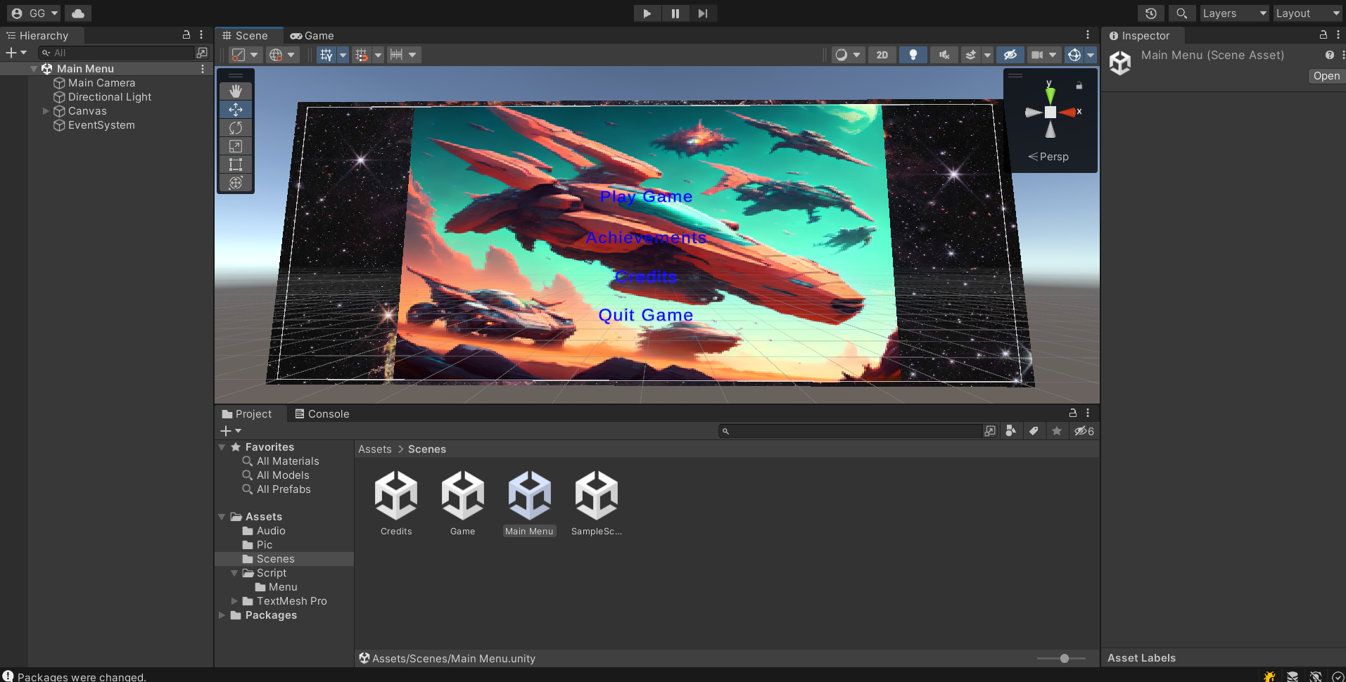 Main Menu