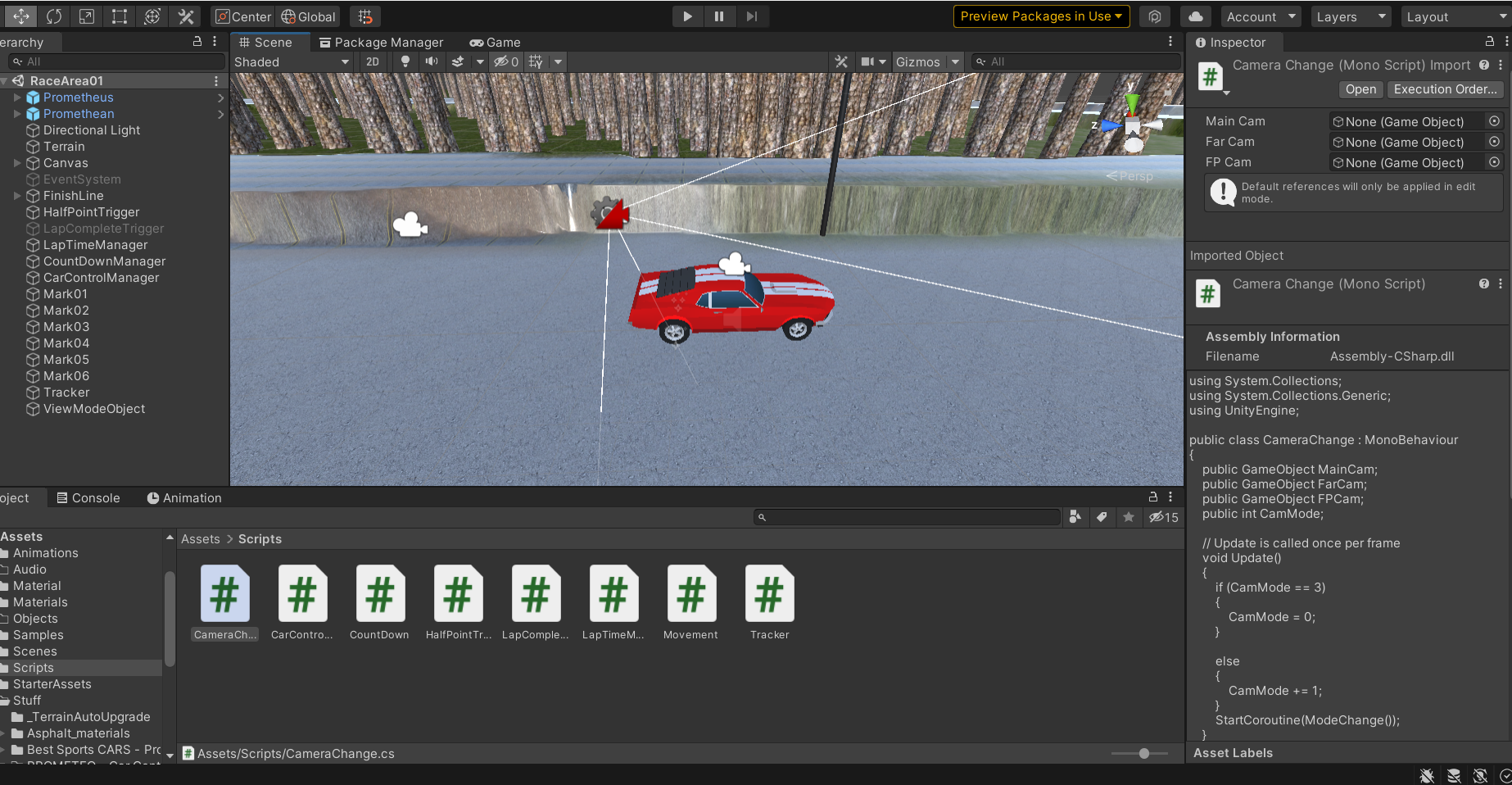 Camera positioning